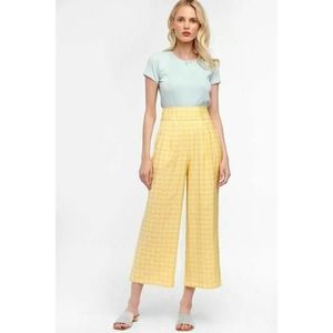 Capulet Lucy Pants‎ Lemon Plaid  High Rise Crop